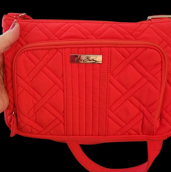 Vera Bradley Quilted Coral Handbag & Coin Set》● Read Below B4 Buying - Picture 2 of 8